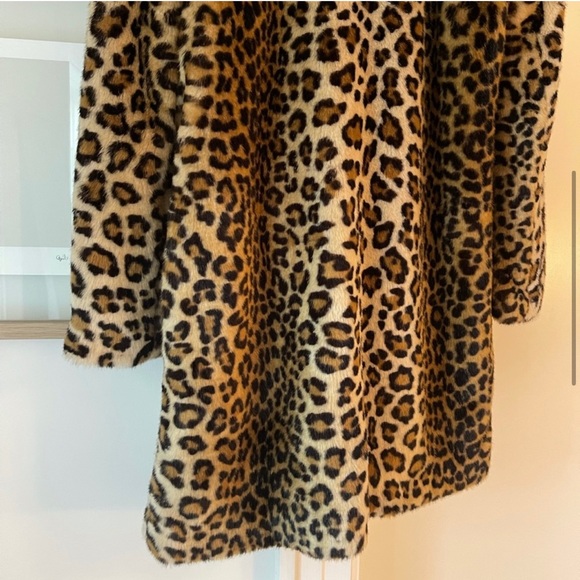 Zara Animal Cheetah Leopard Faux Fur Coat XS - Picture 4 of 6